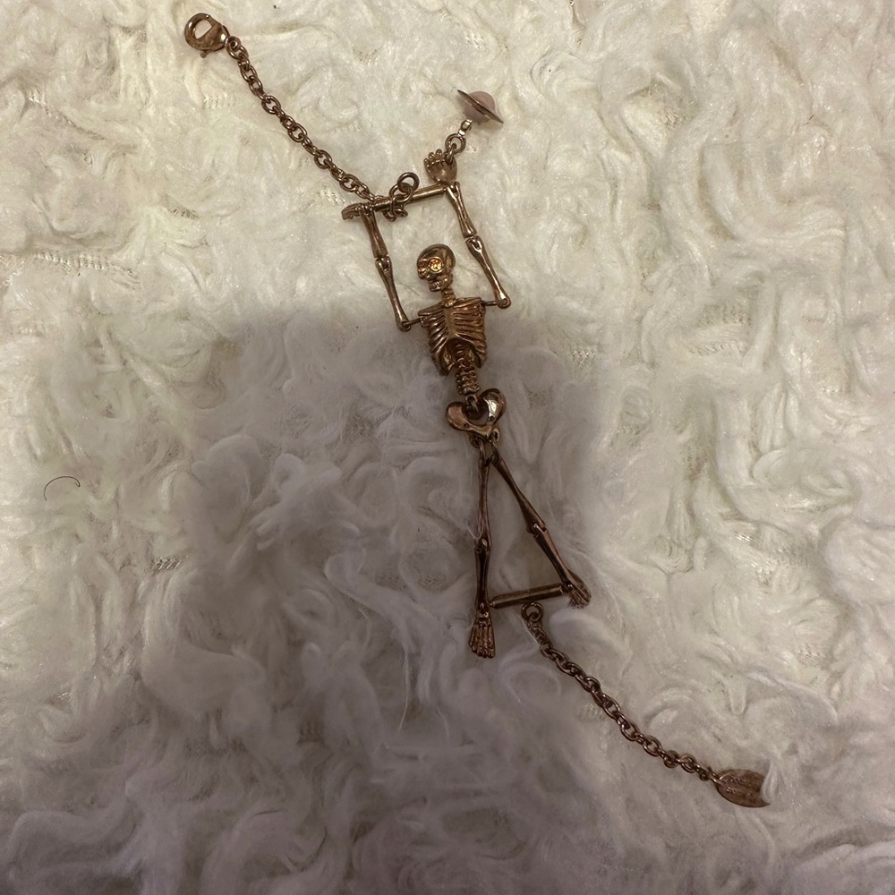 VIVIENNE WESTWOOD SKELETON BRACELET IN ROSE GOLD